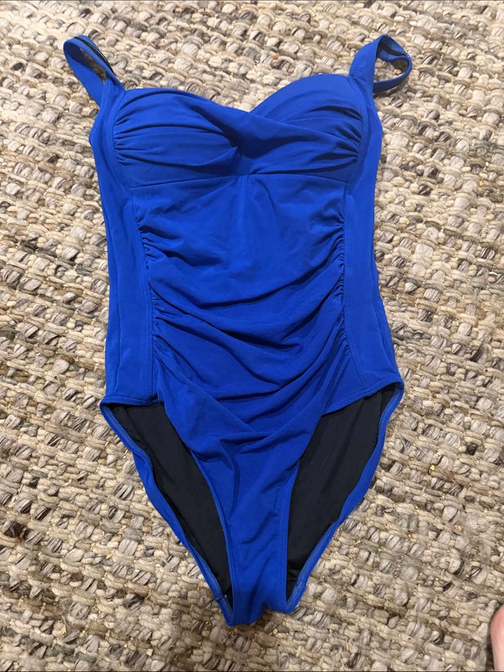 SLIMMING Sculpting Ruched One-Piece Swimsuit in Cobalt Blue